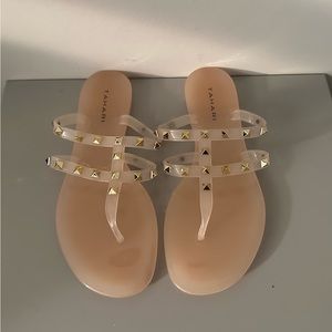 "Tahari" Women's Pink Slip On Sandals Size 8